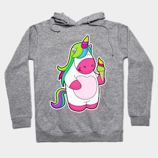 Unicorn with Waffle Ice cream Hoodie